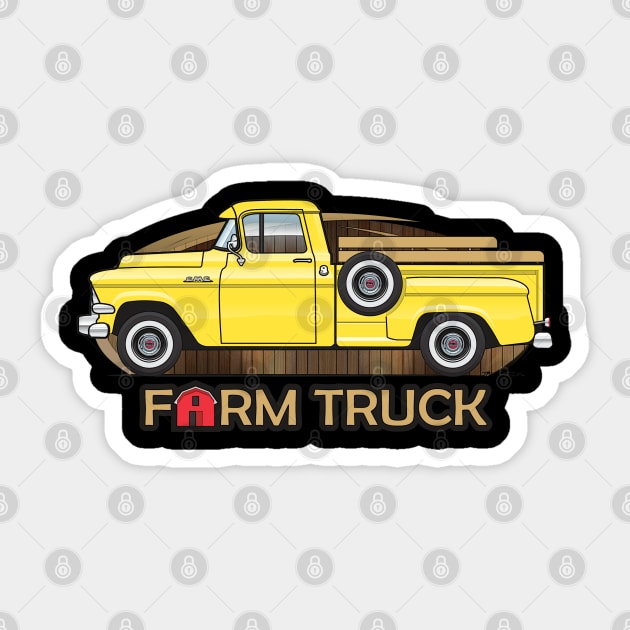 yellow farm truck Sticker by JRCustoms44